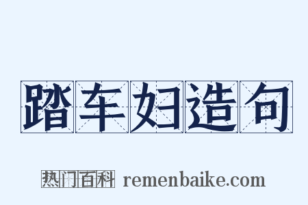 踏车妇造句是什么意思的图片